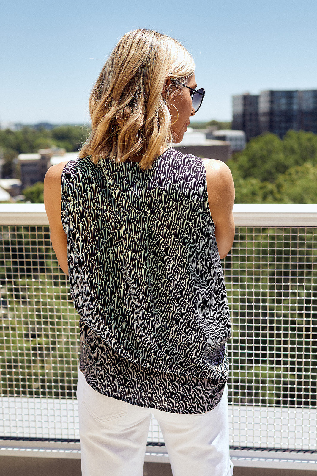 SALE - Monica Surplice Sleeveless Blouse - fab'rik