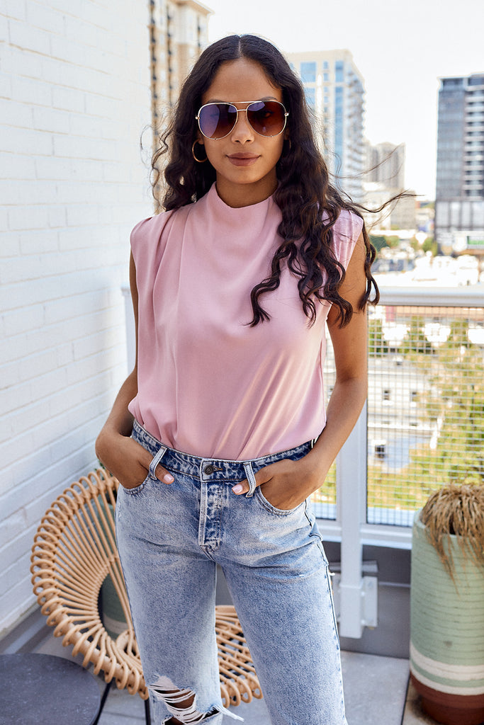 Parrin High Neck Sleeveless Blouse - fab'rik