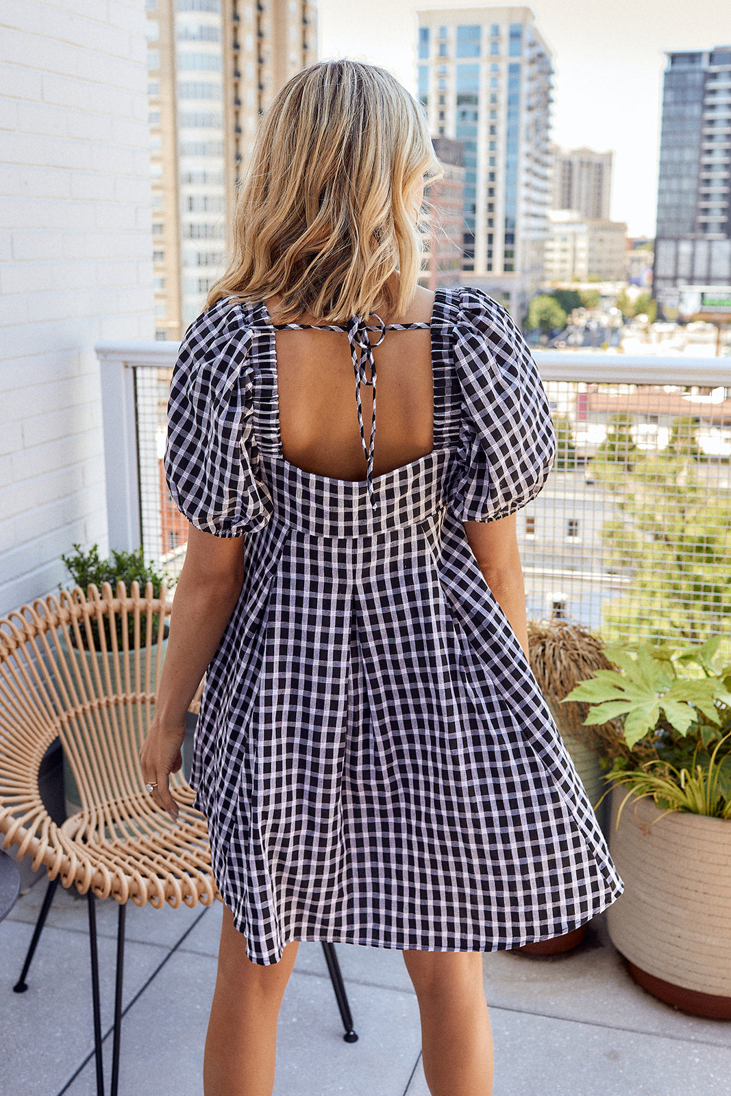 SALE - Lili Gingham Babydoll Dress - fab'rik