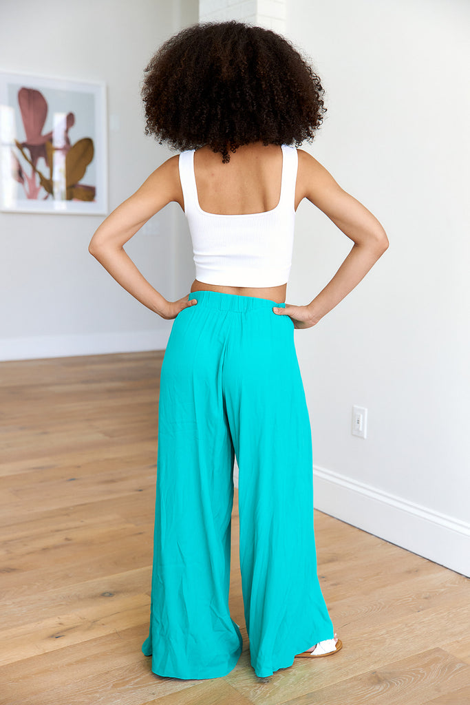 Jayce Wide Leg Front Slit Pants - fab'rik