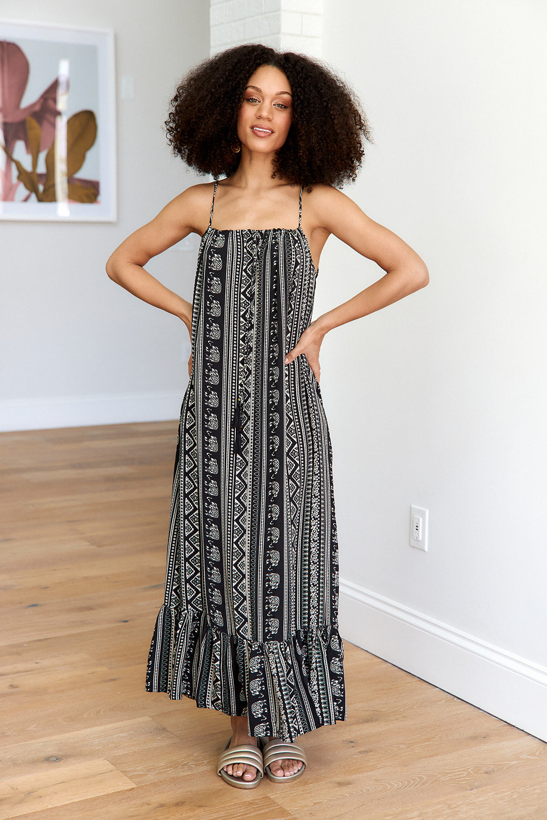 Iona Printed Maxi Dress - fab'rik