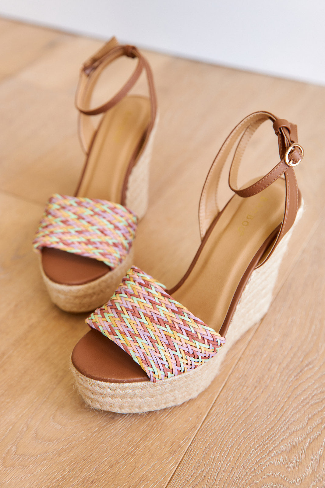 Choice Woven Raffia Heel Wedge - fab'rik