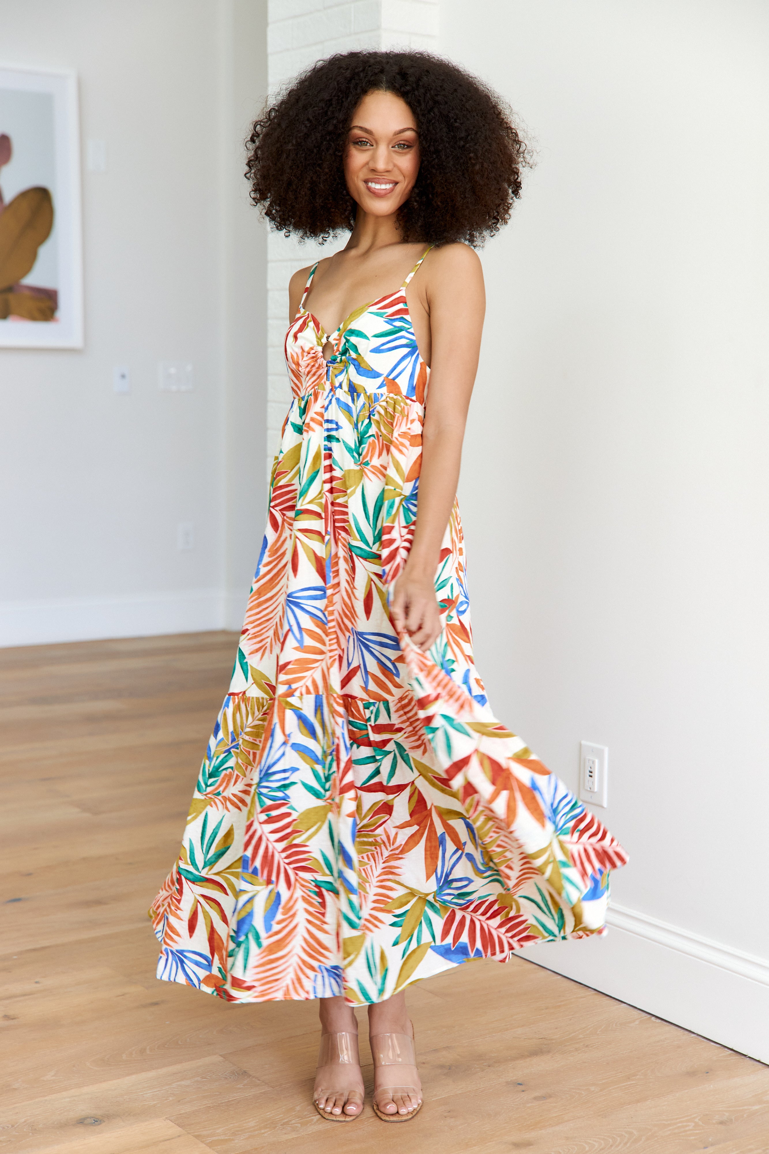 Louisa Floral Midi Dress - fab'rik