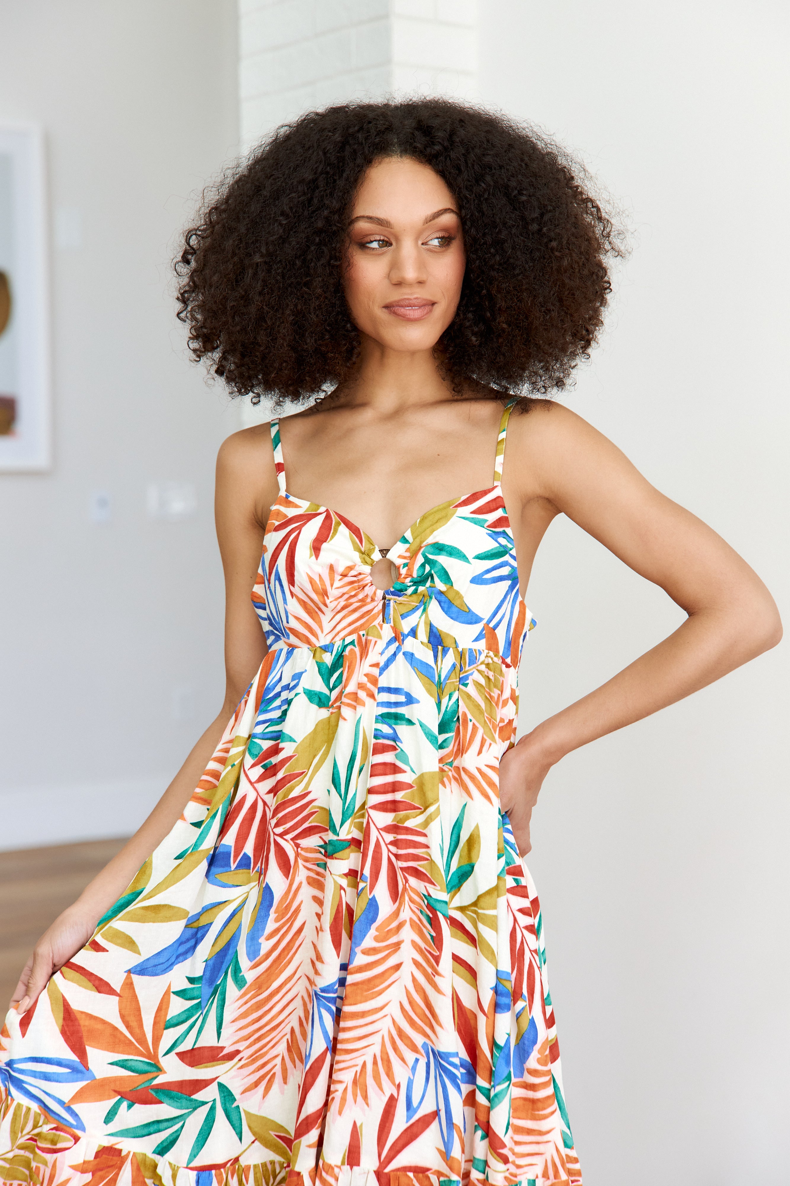 Louisa Floral Midi Dress - fab'rik