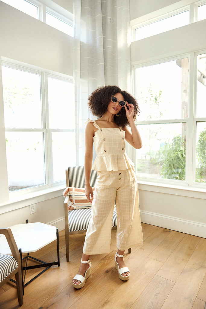 Cecil Plaid Wide Leg Pant - fab'rik