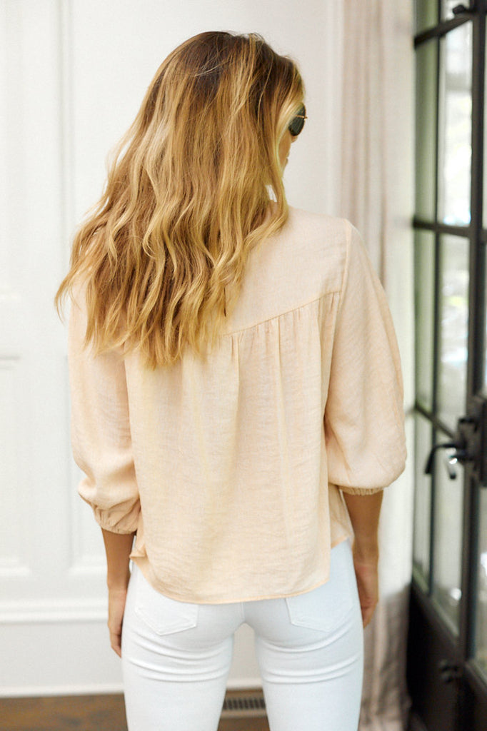 Remi Lace Detail Puff Sleeve Blouse - fab'rik