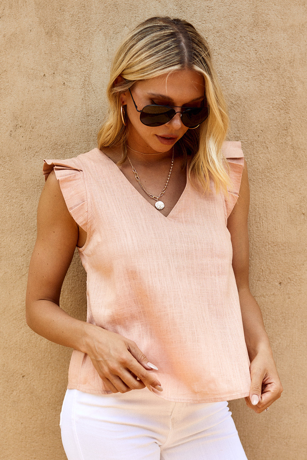 SALE - Jezzie Ruffled Short Sleeve Top - fab'rik
