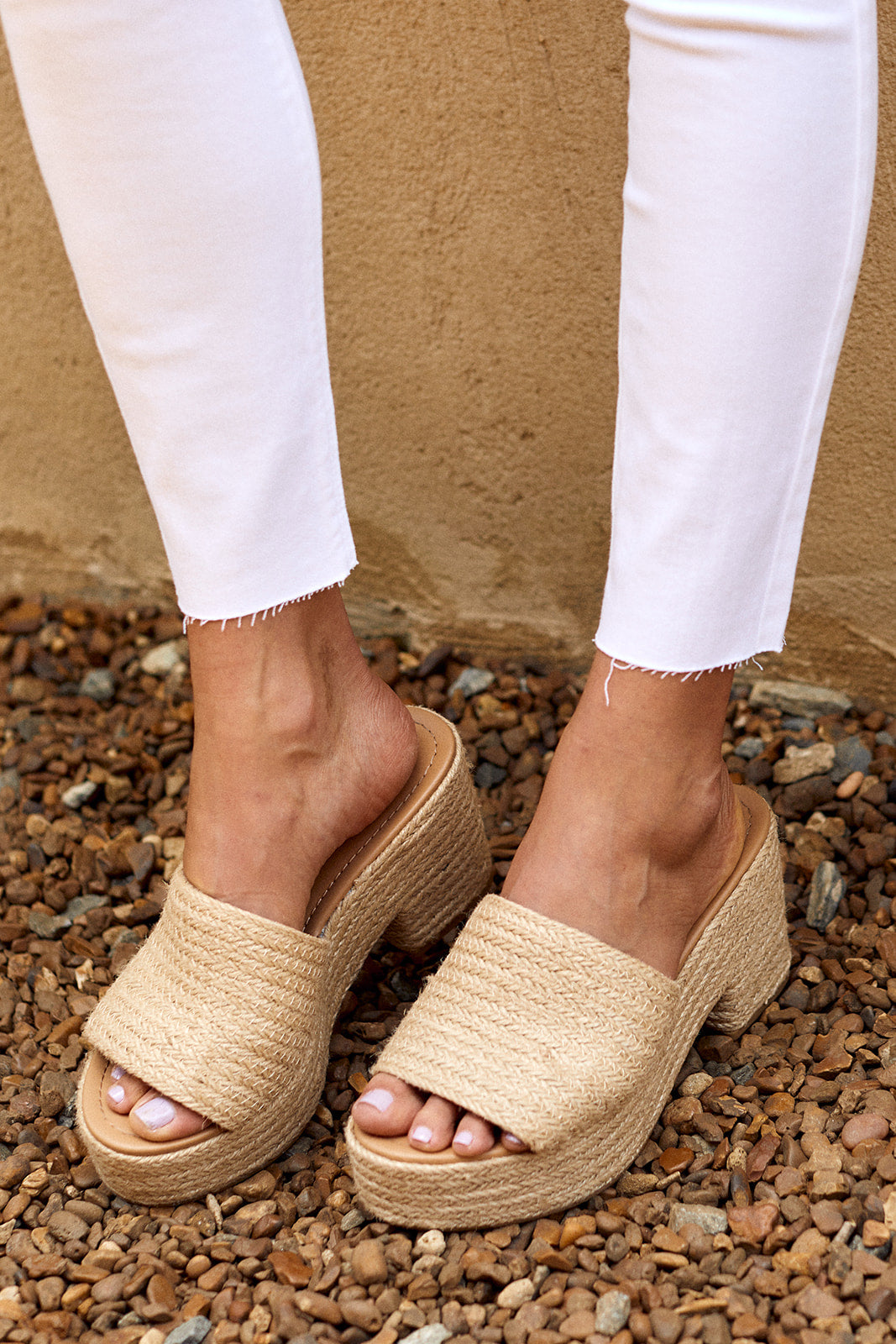 Emerson Raffia Platform Wedge - fab'rik