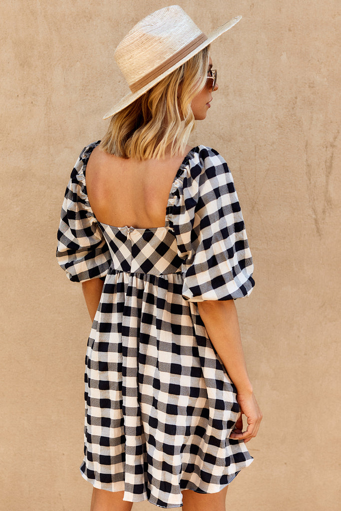 SALE - Leightyn Puff Sleeve Dress - fab'rik