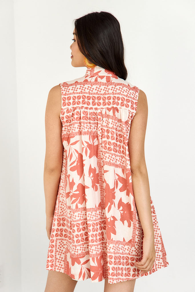 Kenton Floral Sleeveless Mini Dress - fab'rik