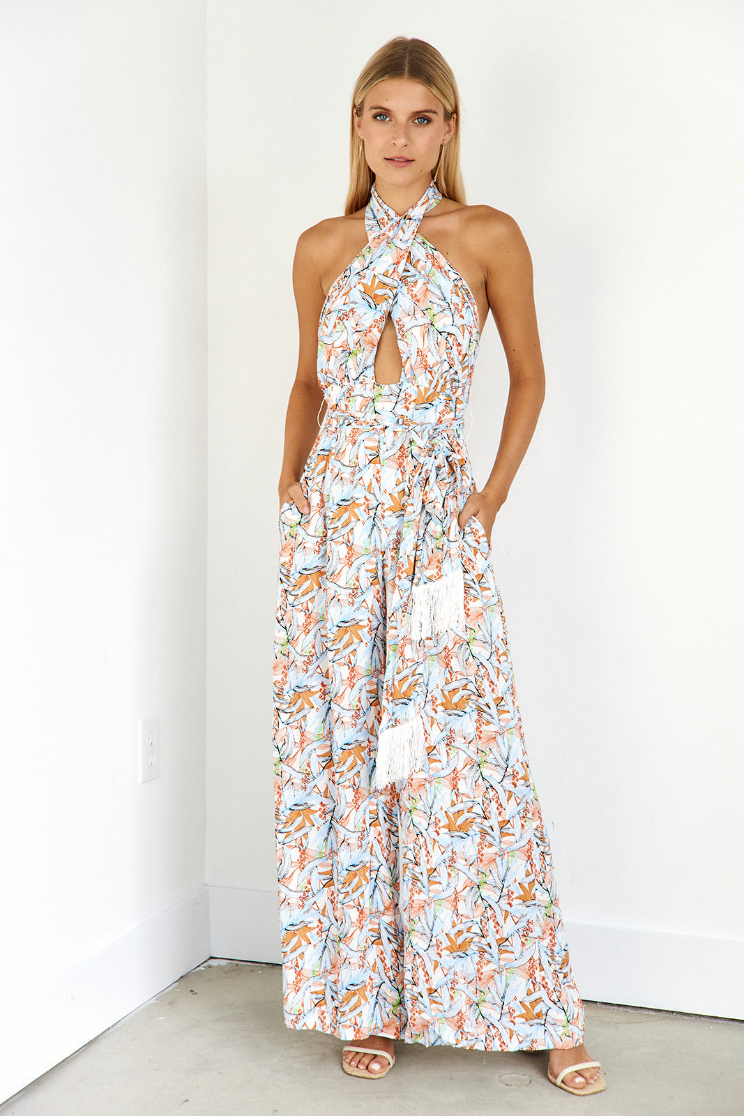 Rian Twist Halter Neck Jumpsuit - fab'rik