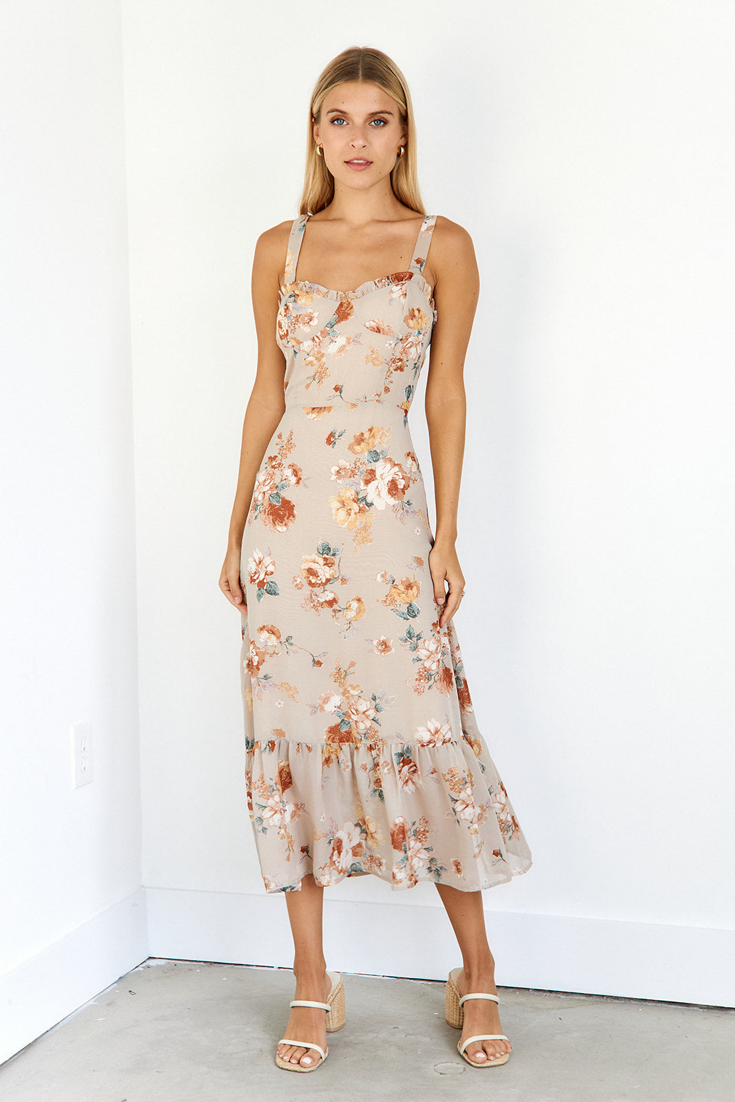Lockport Floral Midi Dress - fab'rik