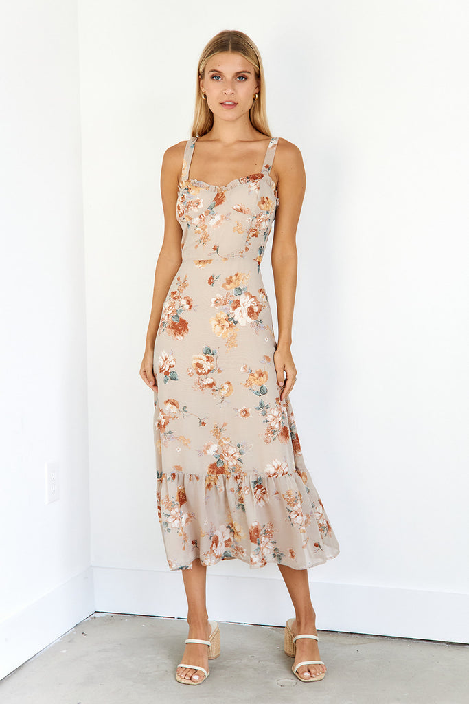 Lockport Floral Midi Dress - fab'rik