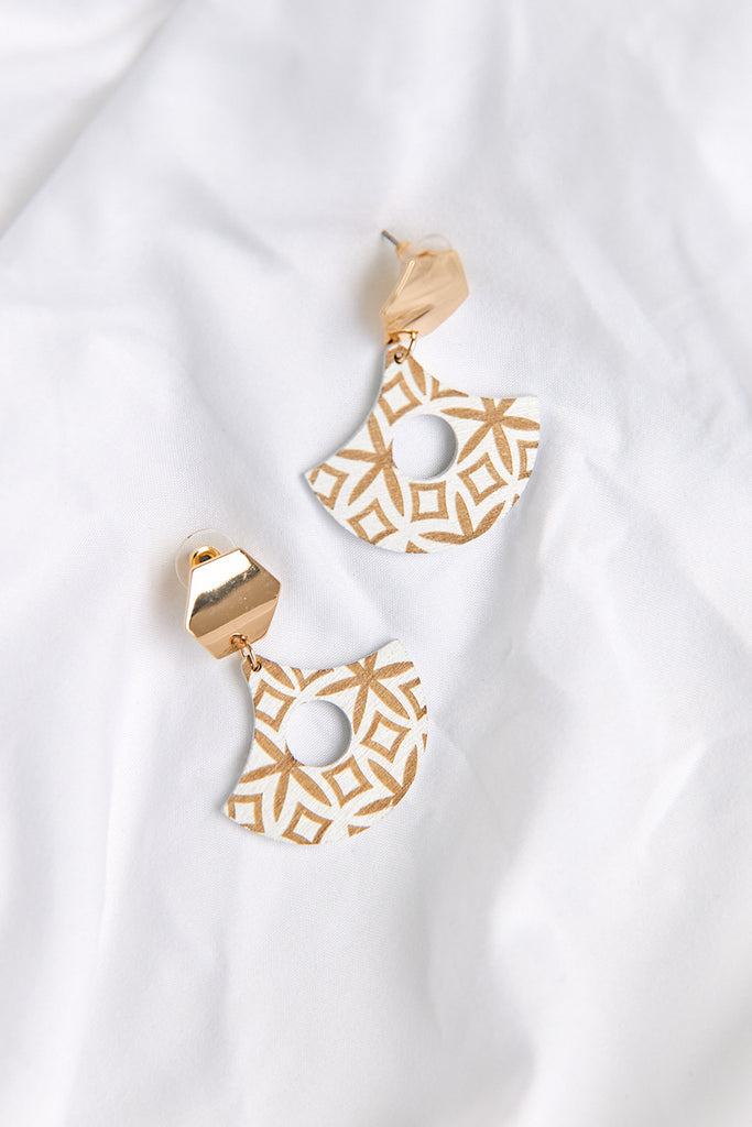 Minnsey Patterned Geometric Earrings - fab'rik