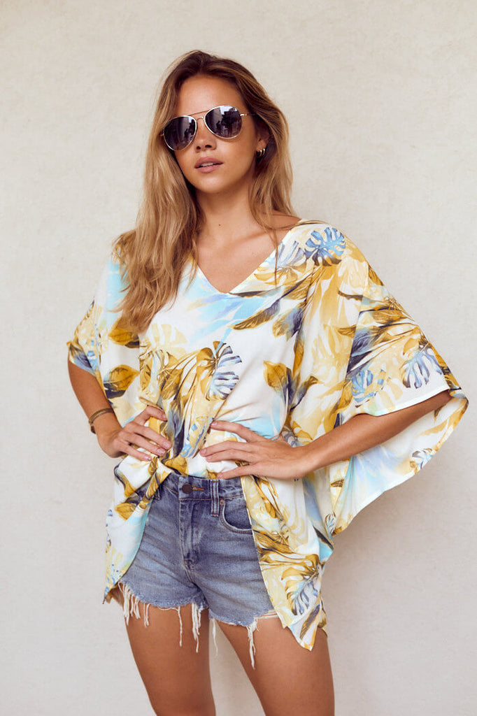 SALE - Lucy Palm Print Tunic - fab'rik