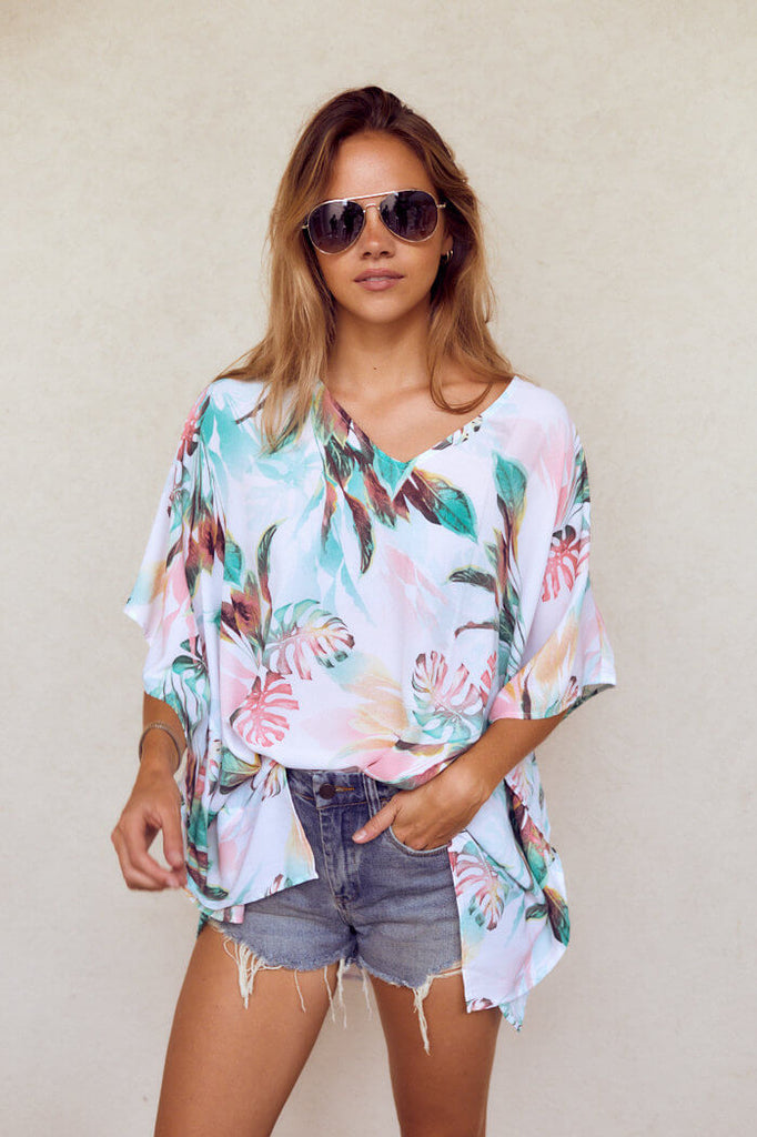 SALE - Lucy Palm Print Tunic - fab'rik