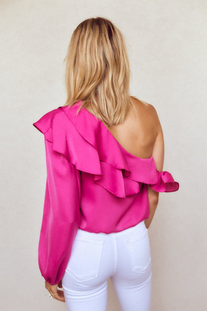 Bristol One Shoulder Ruffle Blouse - fab'rik