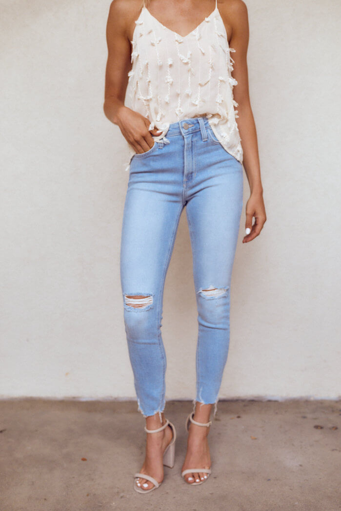 SALE - Everyday High Rise Destroyed Skinny Jean - fab'rik