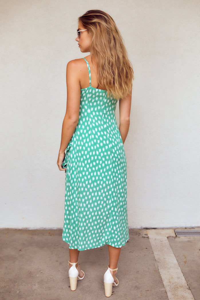 SALE - Cleo Ruffle Hem Midi Dress - fab'rik