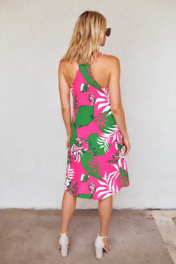 SALE - Vivian Palm Print Dress - fab'rik