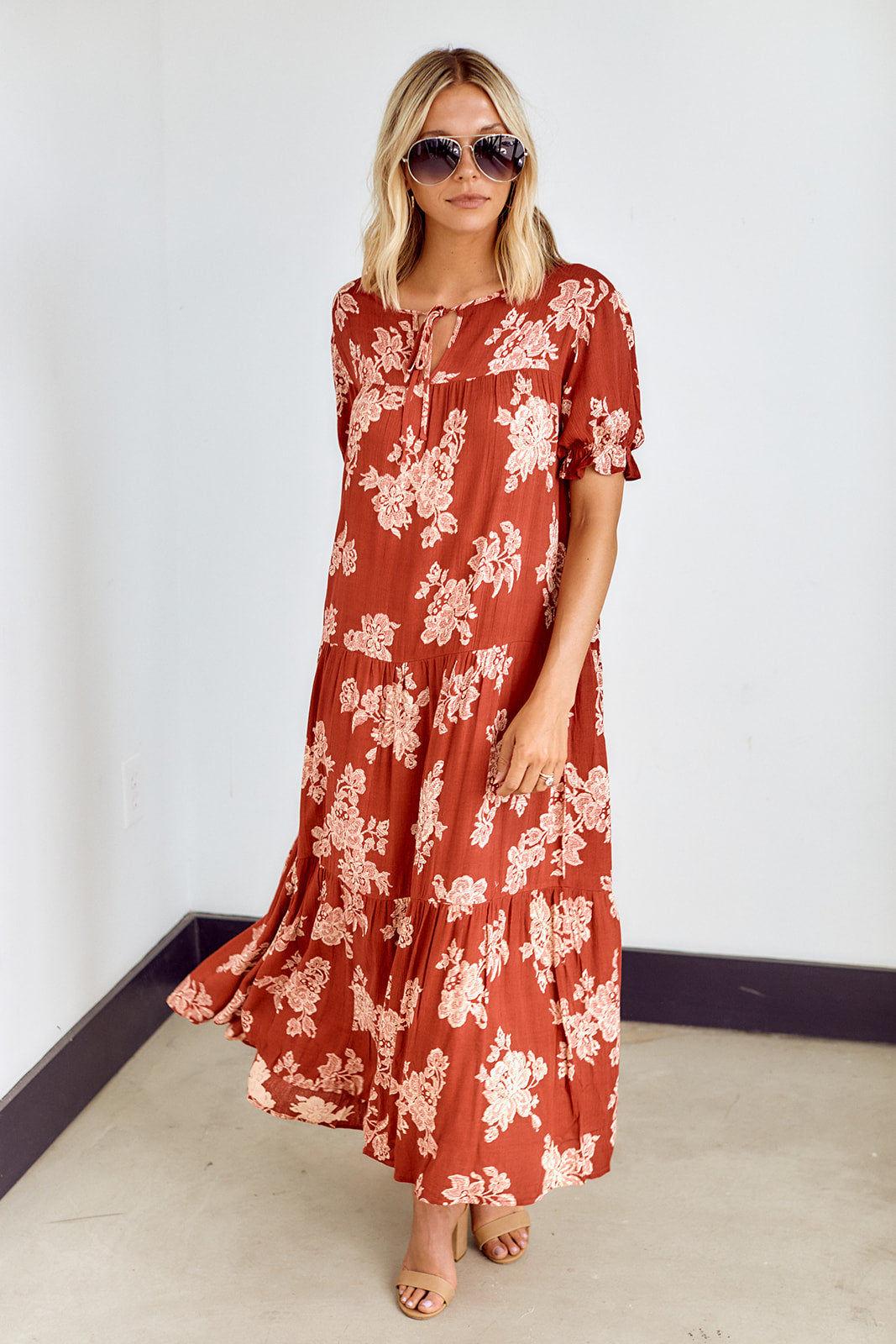 Begonia Tiered Midi Dress - fab'rik