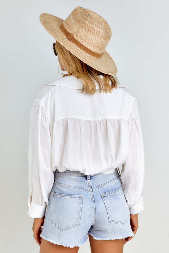 SALE - Morro Tie Front Blouse - fab'rik
