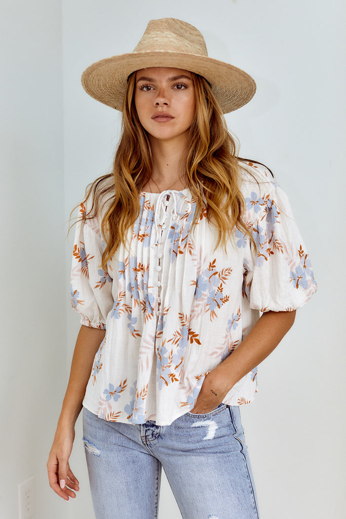 SALE - Mitchell Floral Printed Blouse - fab'rik