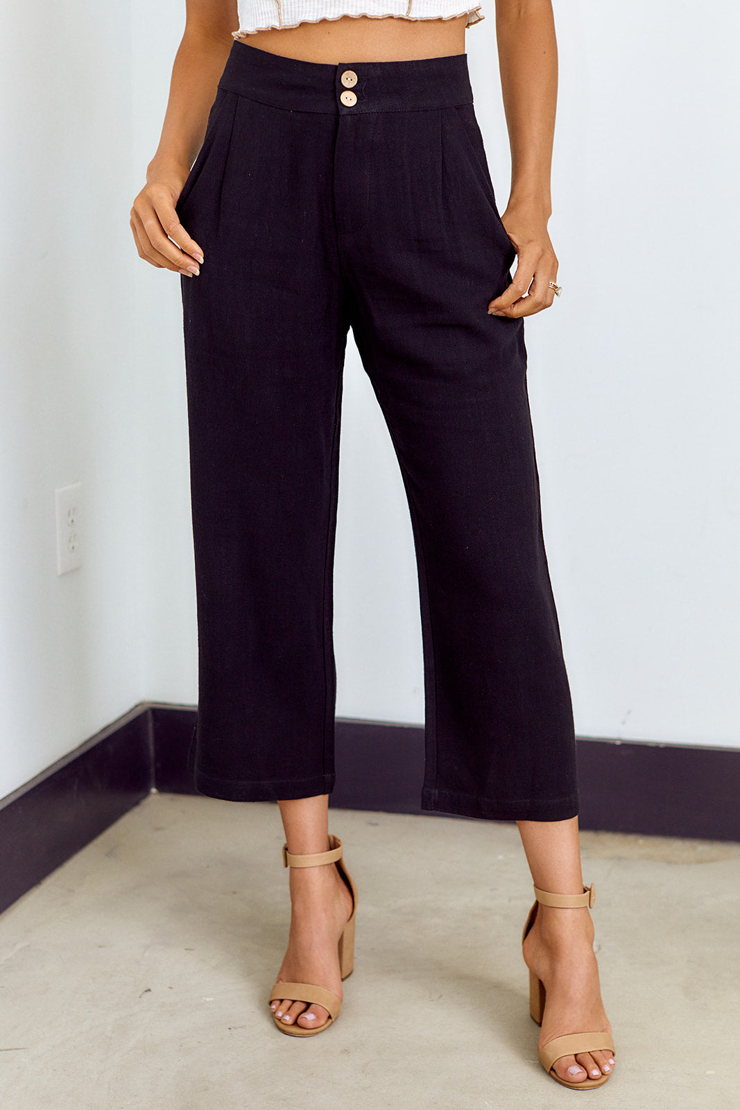 SALE - Sula Cropped Straight Leg Trouser - fab'rik