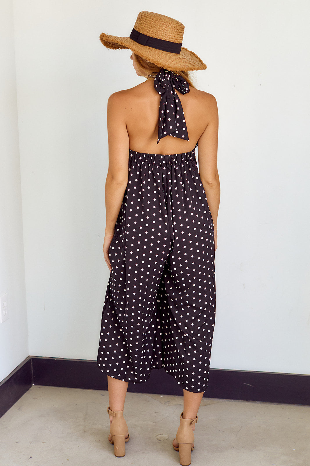 Corvie Halter Polka Dot Jumpsuit - fab'rik