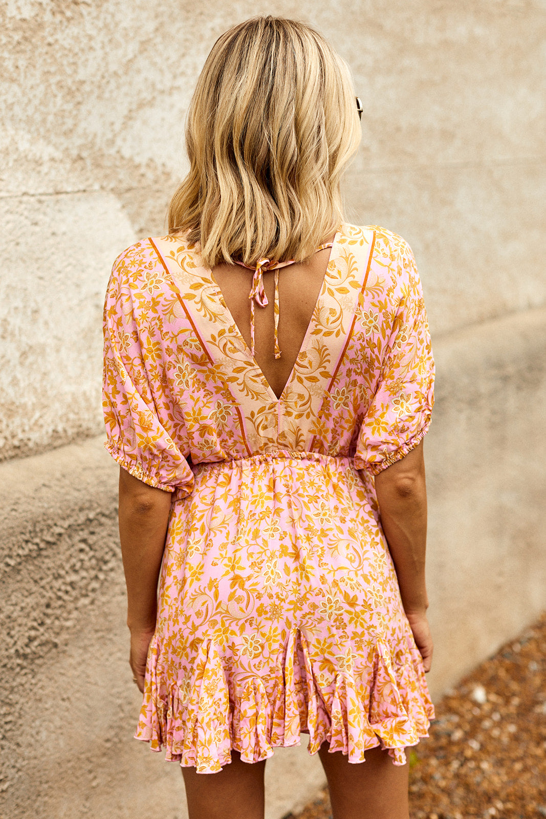 SALE - Milaro Floral Short Sleeve Dress - fab'rik