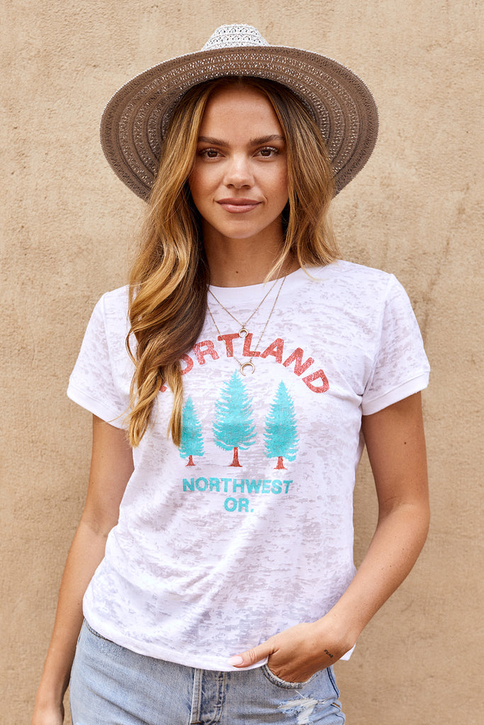SALE - Portland Vintage Ringer Graphic Tee - fab'rik