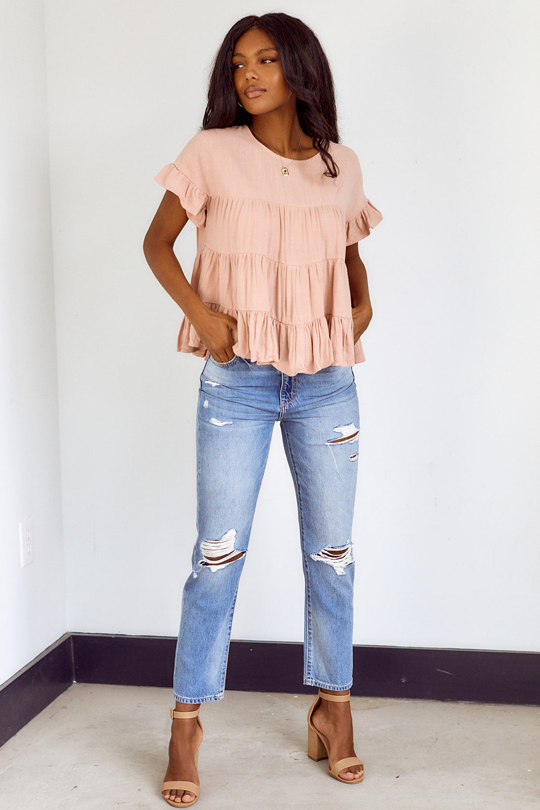 SALE - Silia Tiered Blouse - fab'rik