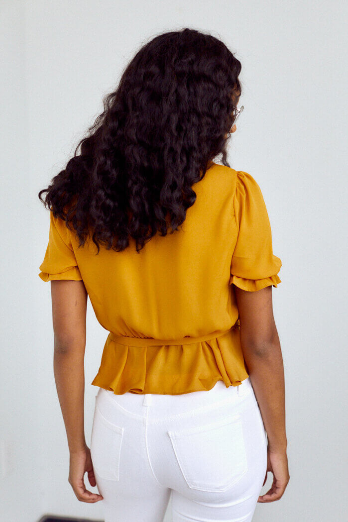 SALE - Evelyn Ruffled Tie Detail Blouse - fab'rik