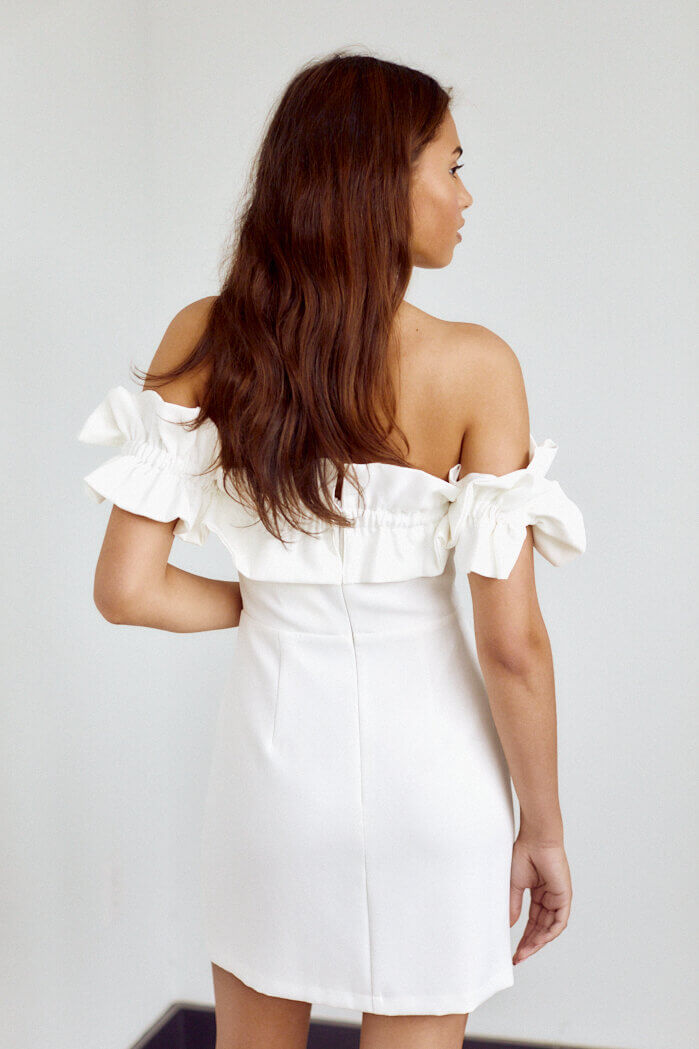 SALE - Veronica Ruffle Detail Mini Dress - fab'rik