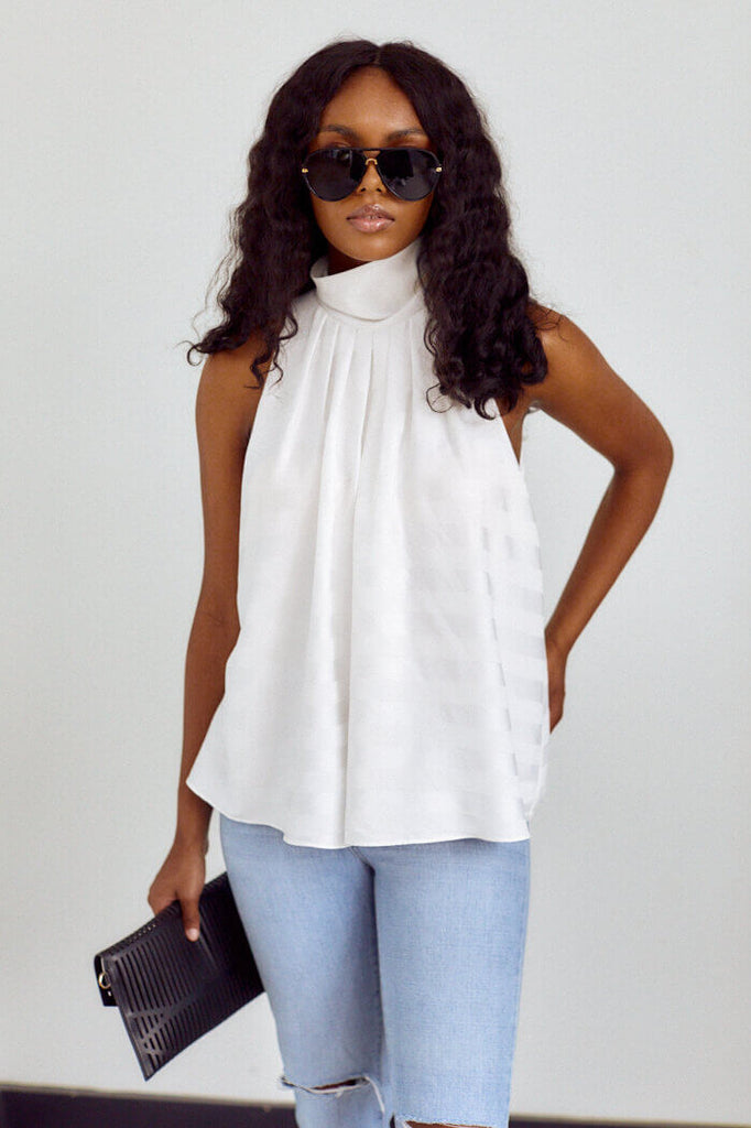 Bianca Sleeveless Halter Blouse - fab'rik