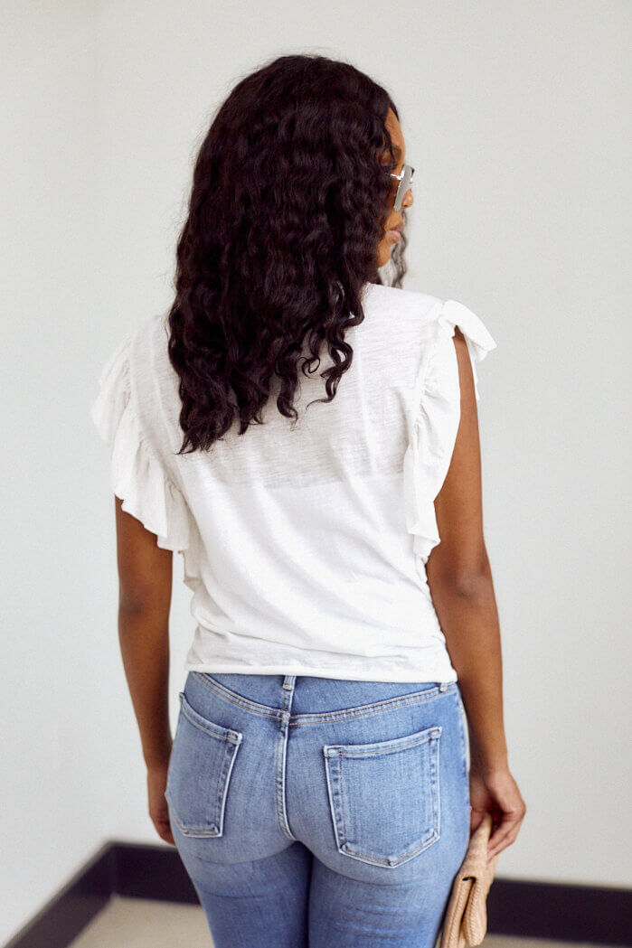 Aven Ruffle Sleeveless Tee - fab'rik