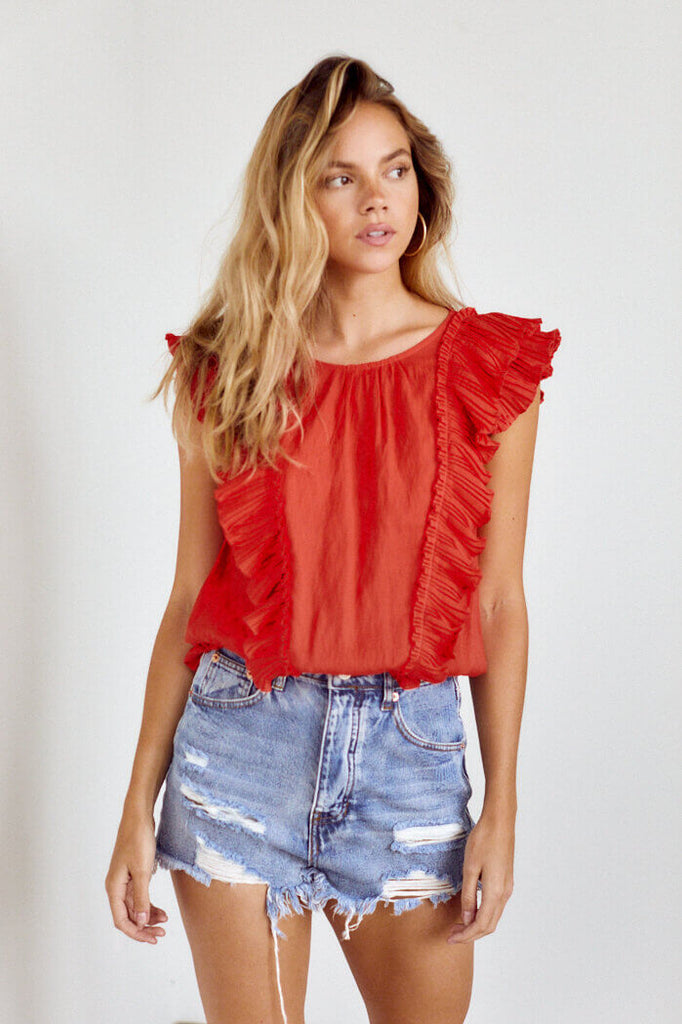 Lisette Ruffle Pleated Blouse - fab'rik