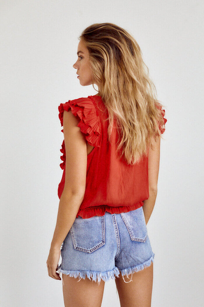 Lisette Ruffle Pleated Blouse - fab'rik