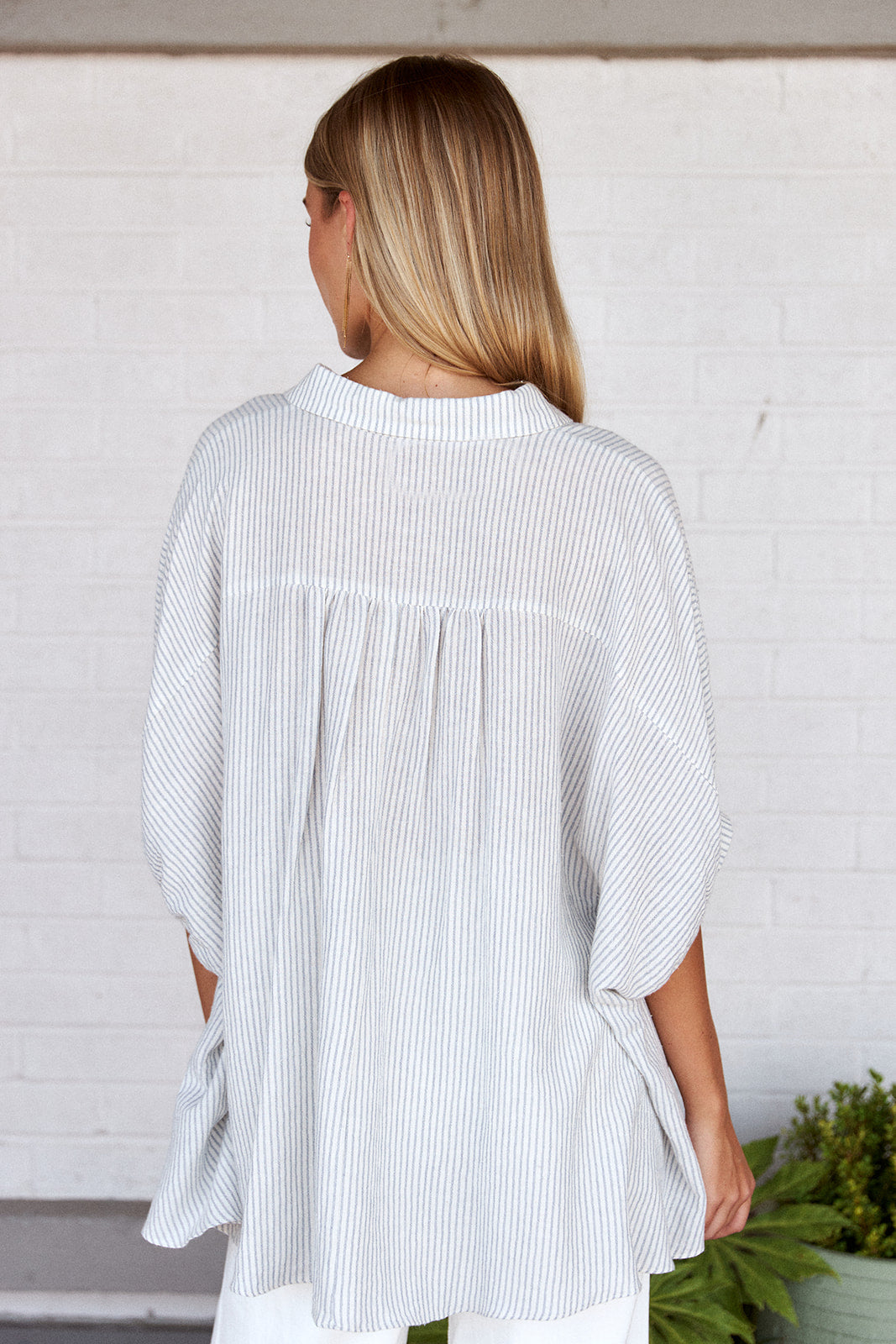 Lilith Striped Button Down Top - fab'rik