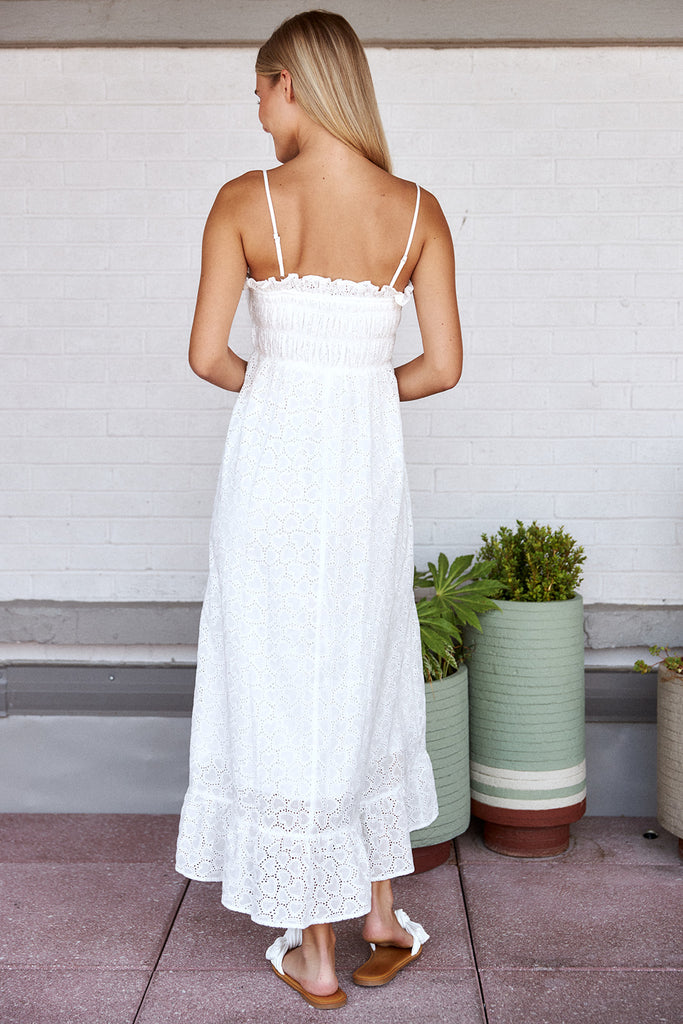 Mara Heart Embroidered Midi Dress - fab'rik