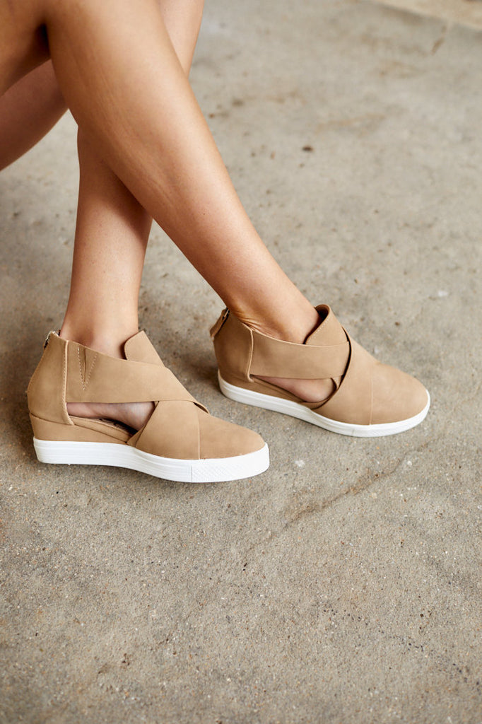 Melody Cut Out Sneaker Wedge - fab'rik