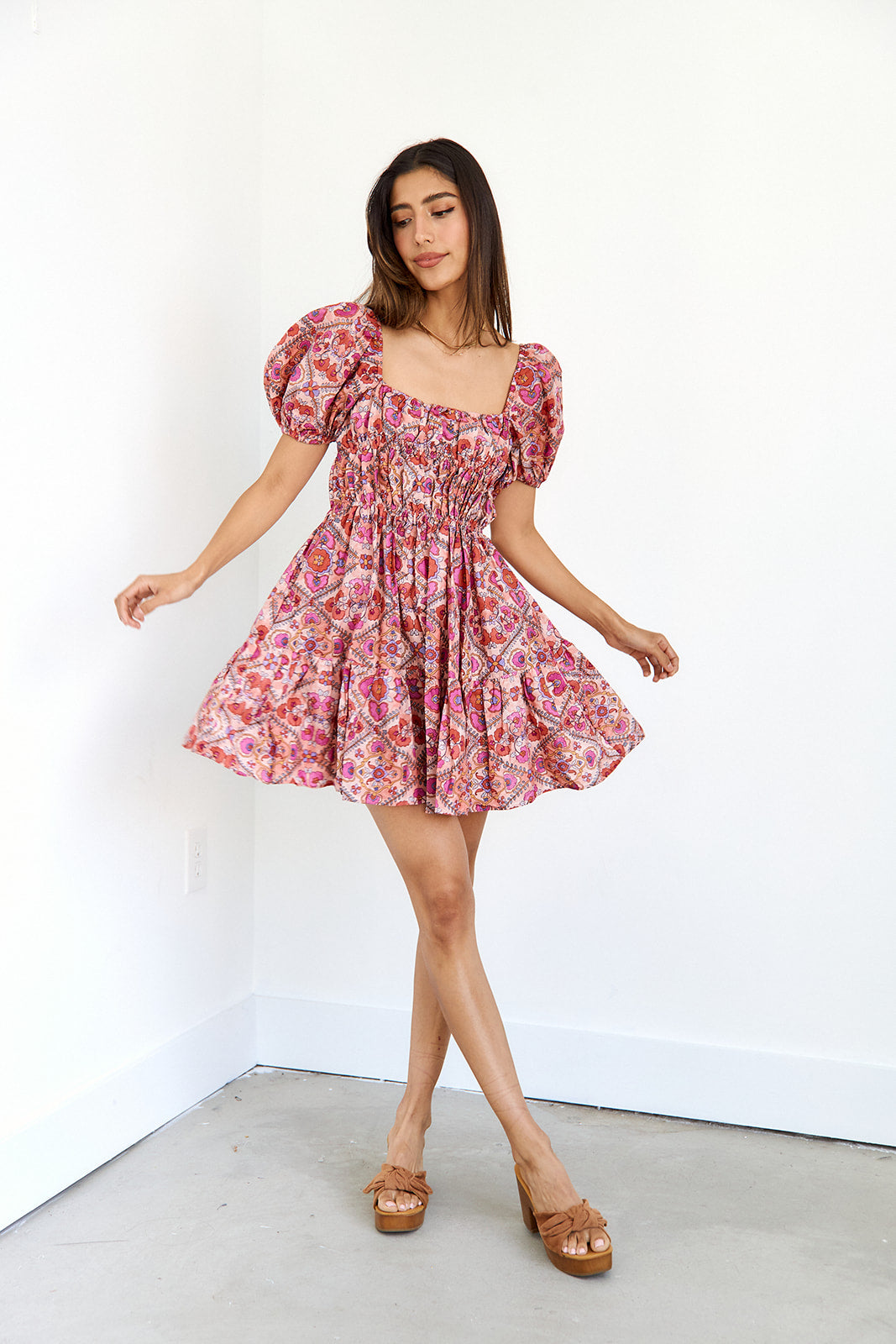 Delvina Floral Mini Dress - fab'rik