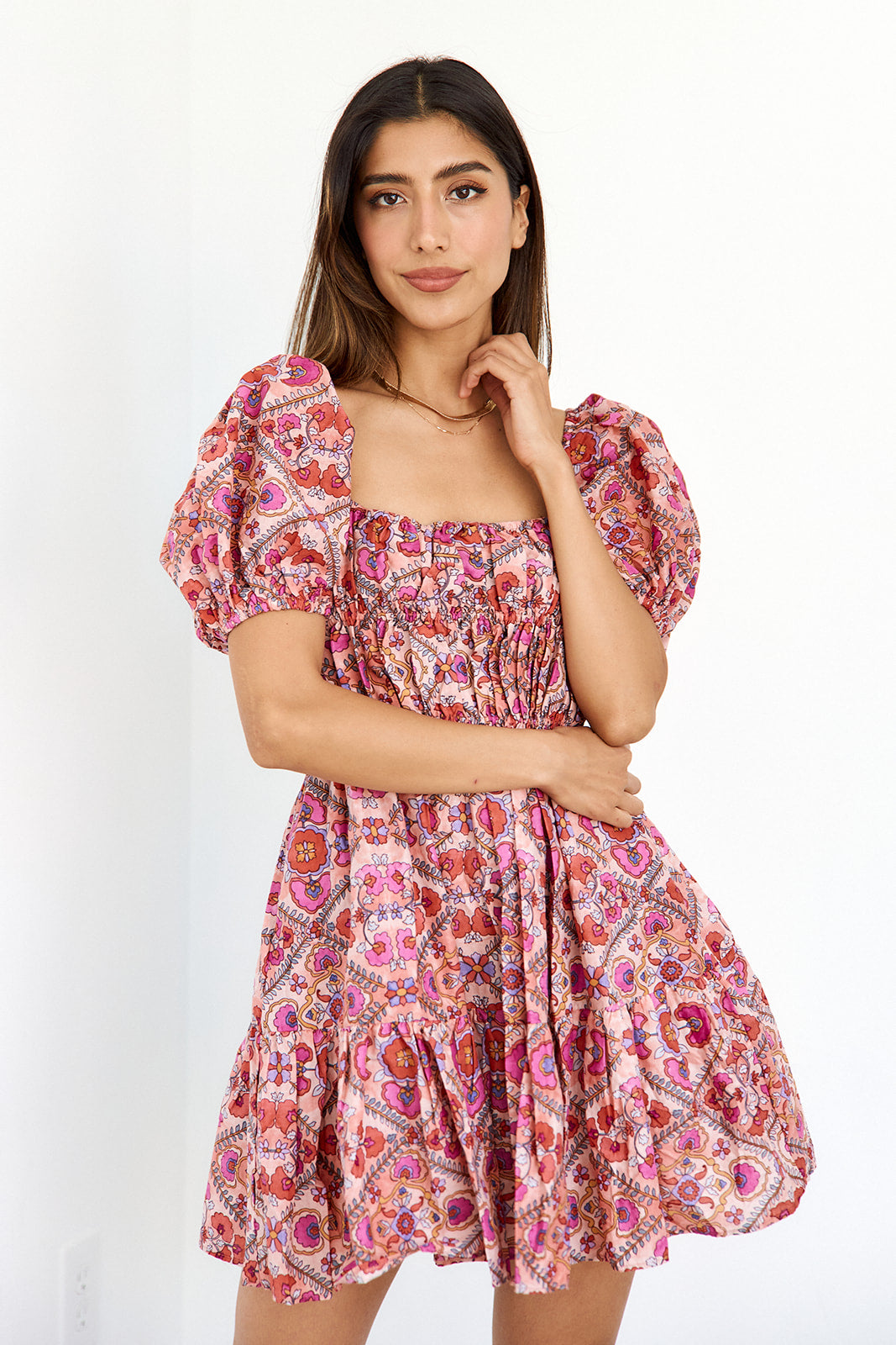 Delvina Floral Mini Dress - fab'rik