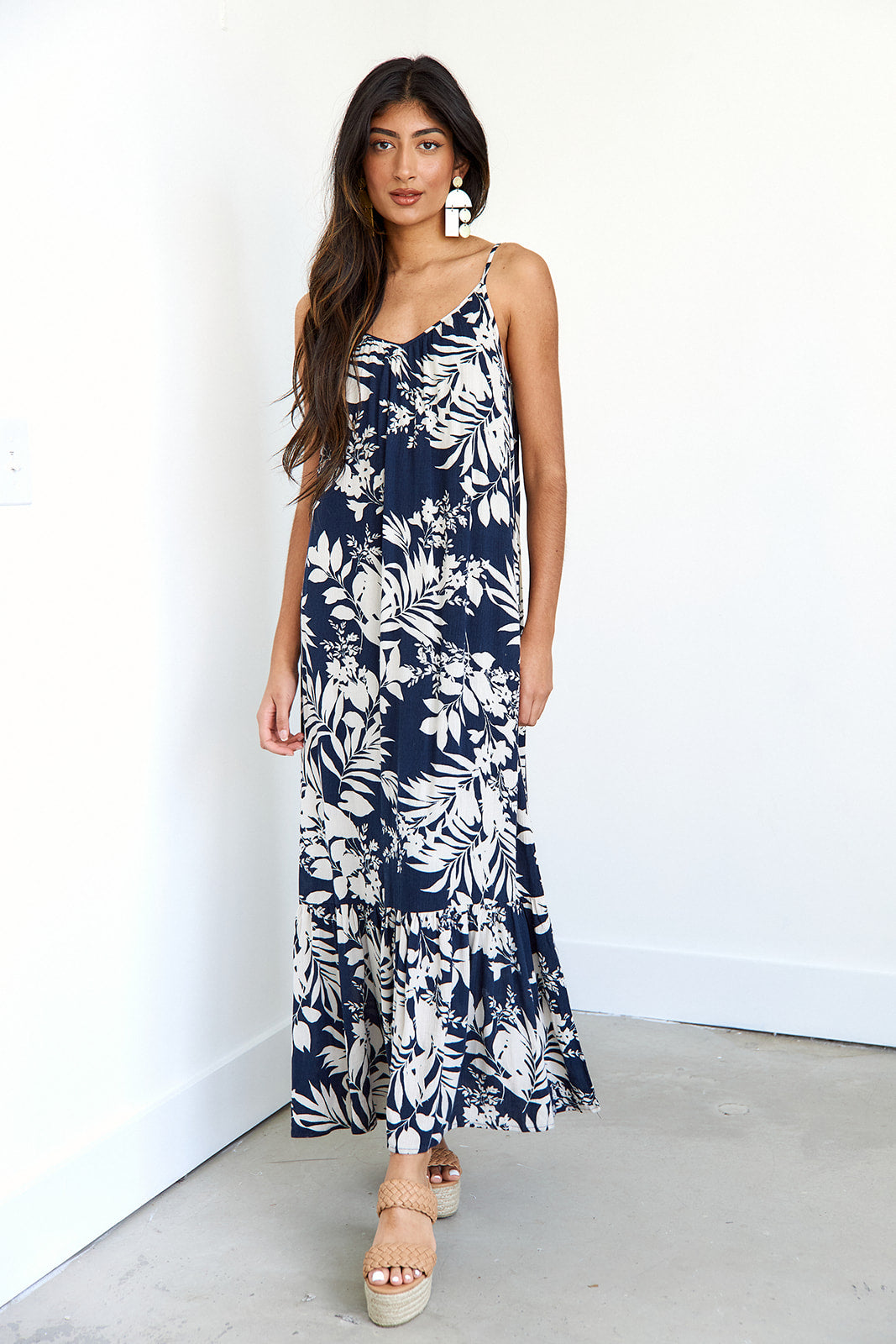 Z-Supply Rocco Abstract Leaf Maxi Dress - fab'rik