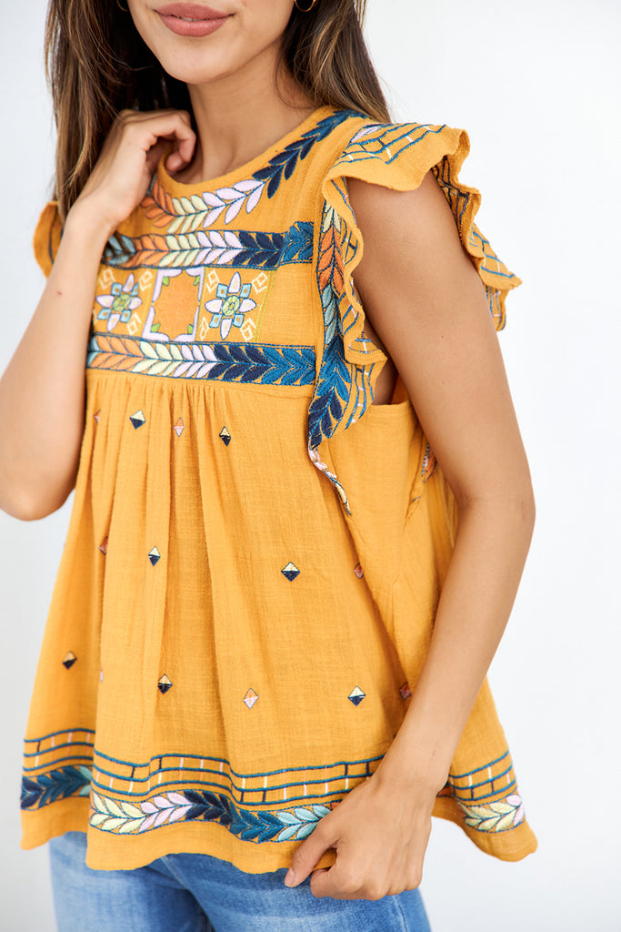 Mercy Embroidered Blouse - fab'rik