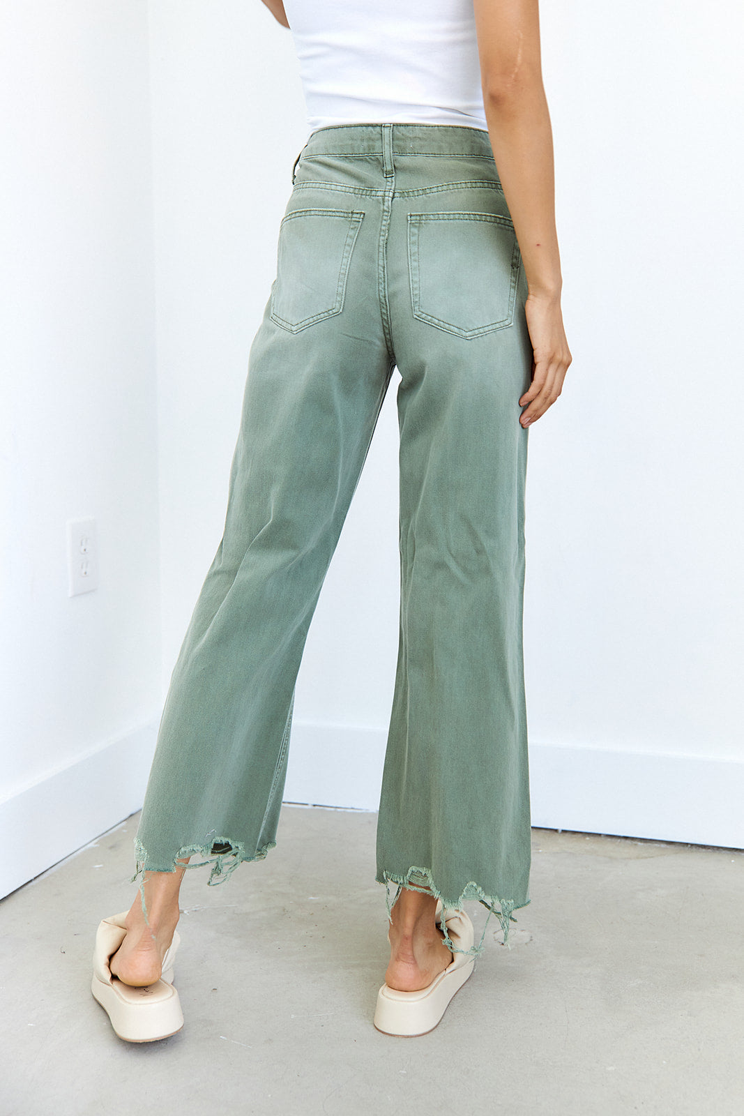 Sunny 90's Vintage Crop Flare Jeans - fab'rik