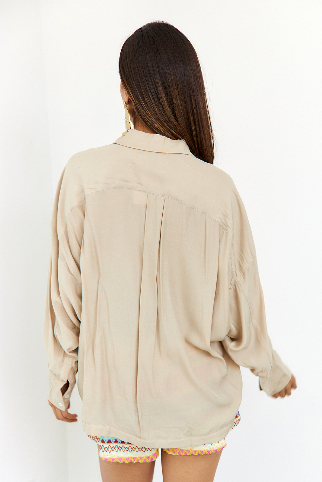 Aubrey Button Down Twist Front Top - fab'rik