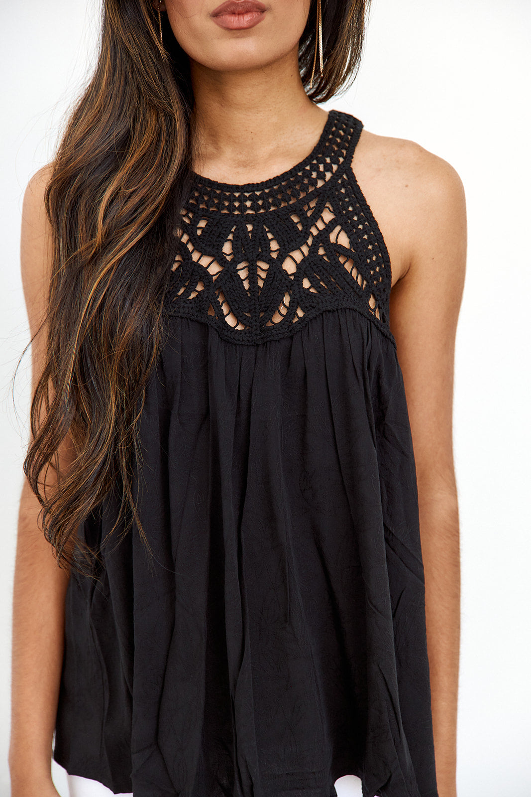 Ivy Crochet Racerback Tank Top - fab'rik