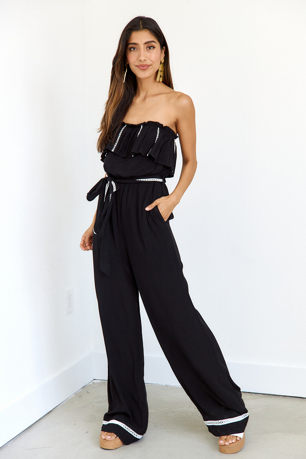 Rosie Embroidered Detail Jumpsuit - fab'rik