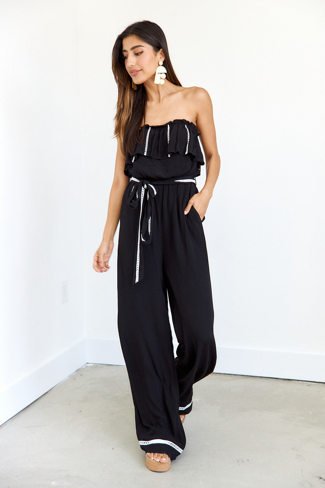 Rosie Embroidered Detail Jumpsuit - fab'rik